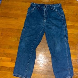 Vintage Smiths Workwear Fleece Lined Carpenter Jeans Size 36x30